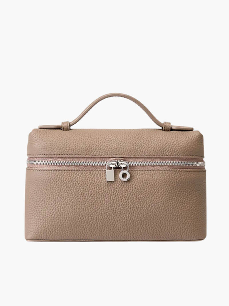 Structured Top Handle Bag - Silver Hardware
