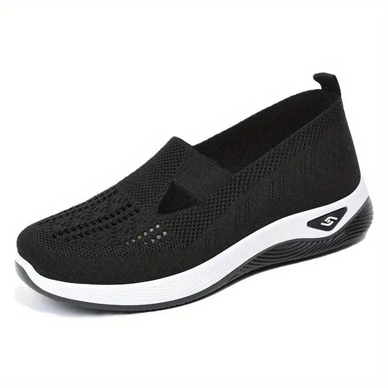 Knit Slip-On Sneakers - Breathable Comfort Shoes