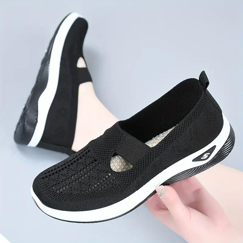 Knit Slip-On Sneakers - Breathable Comfort Shoes
