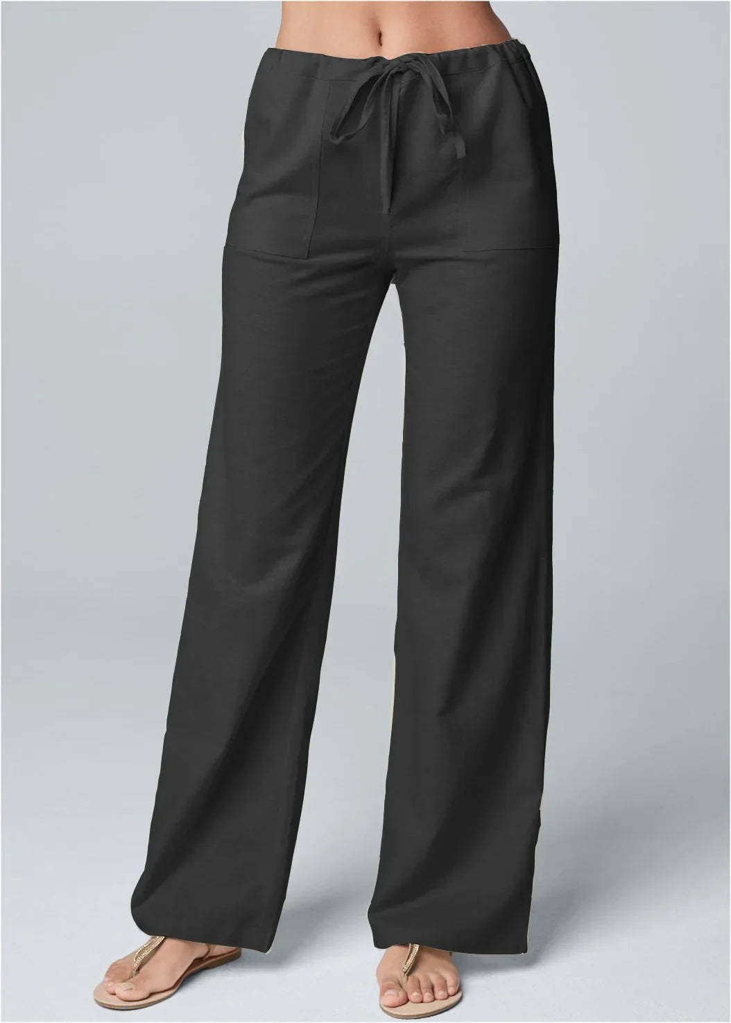 Brianna | High Waist Cotton Linen Blend Trousers for Effortless Style - Image 4