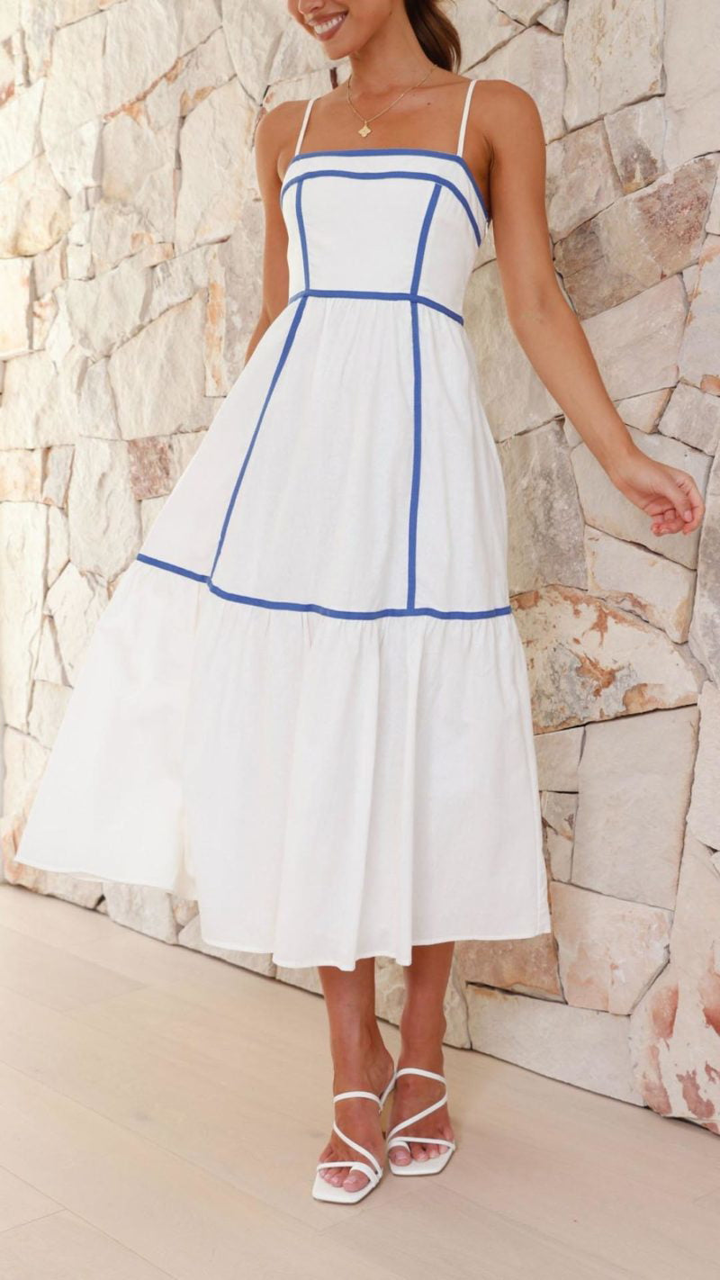 Summer Breeze Midi Dress with Delicate Details