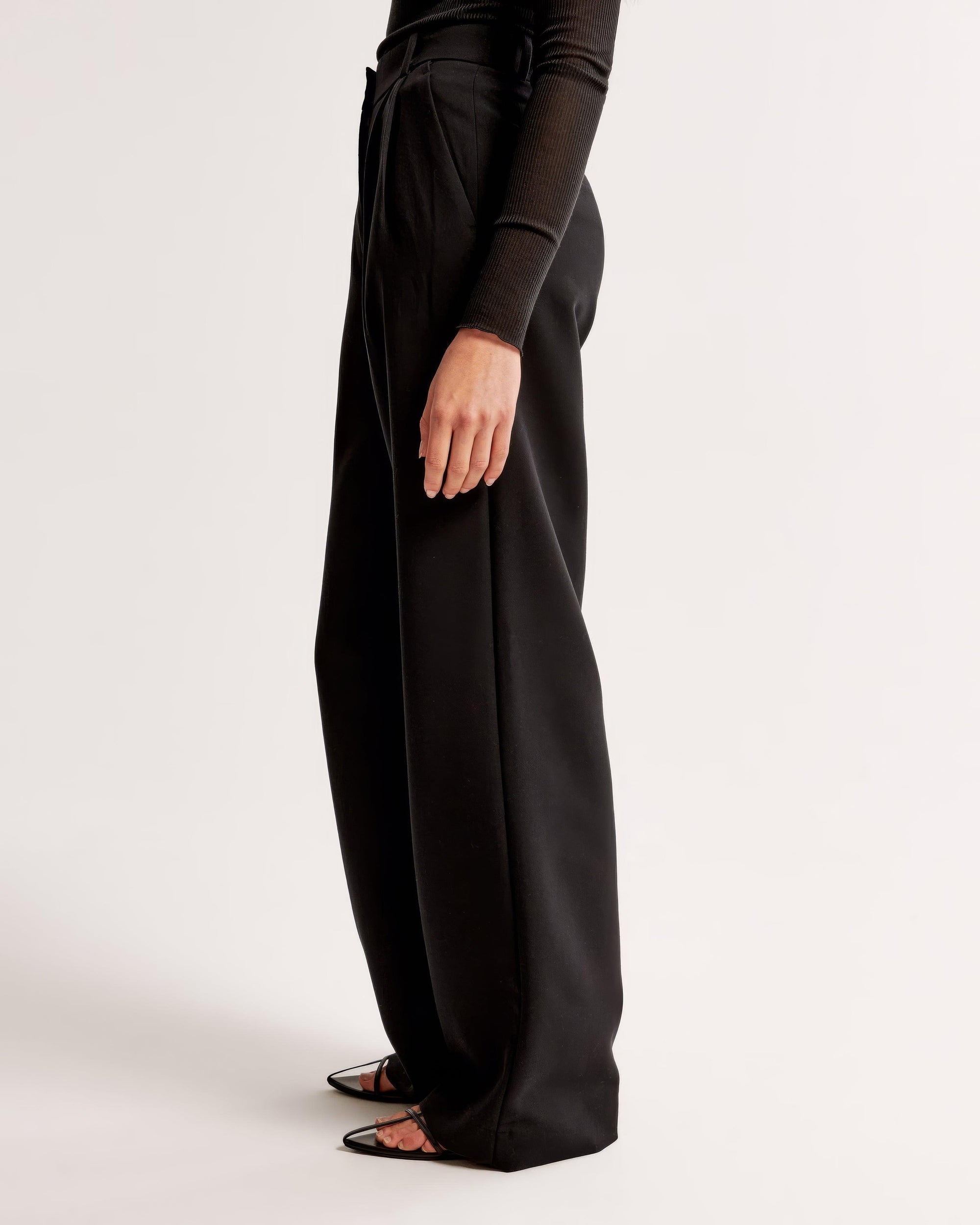 Zara | High Waist Pleated Leg Trousers with Tailored Fit - Image 8