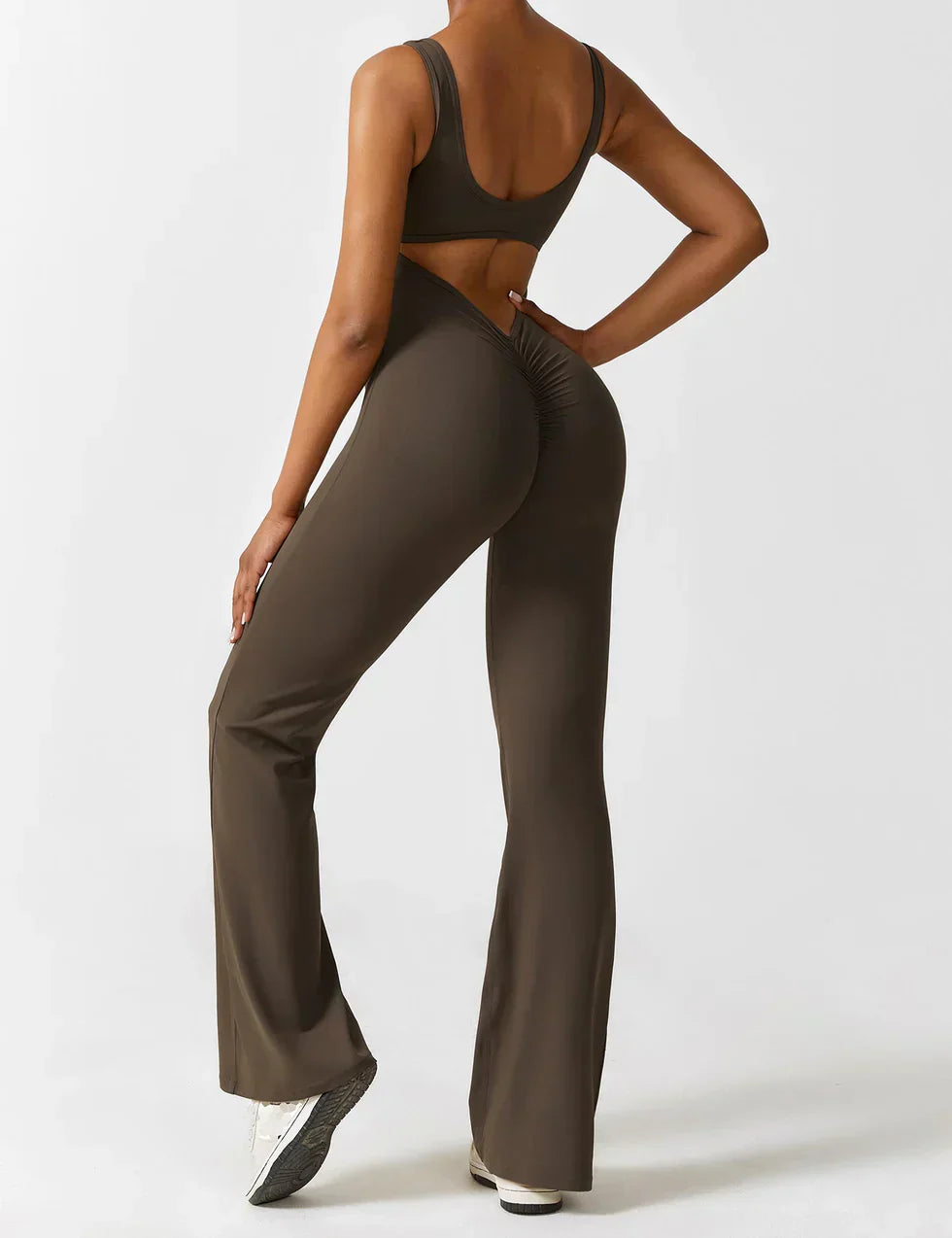 Women's Sleeveless Jumpsuit – Open Back, Flare Leg, Form-Fitting, Stretchy-83507-20a1aed5-b0f4-4697-a785-4254a728b9f3