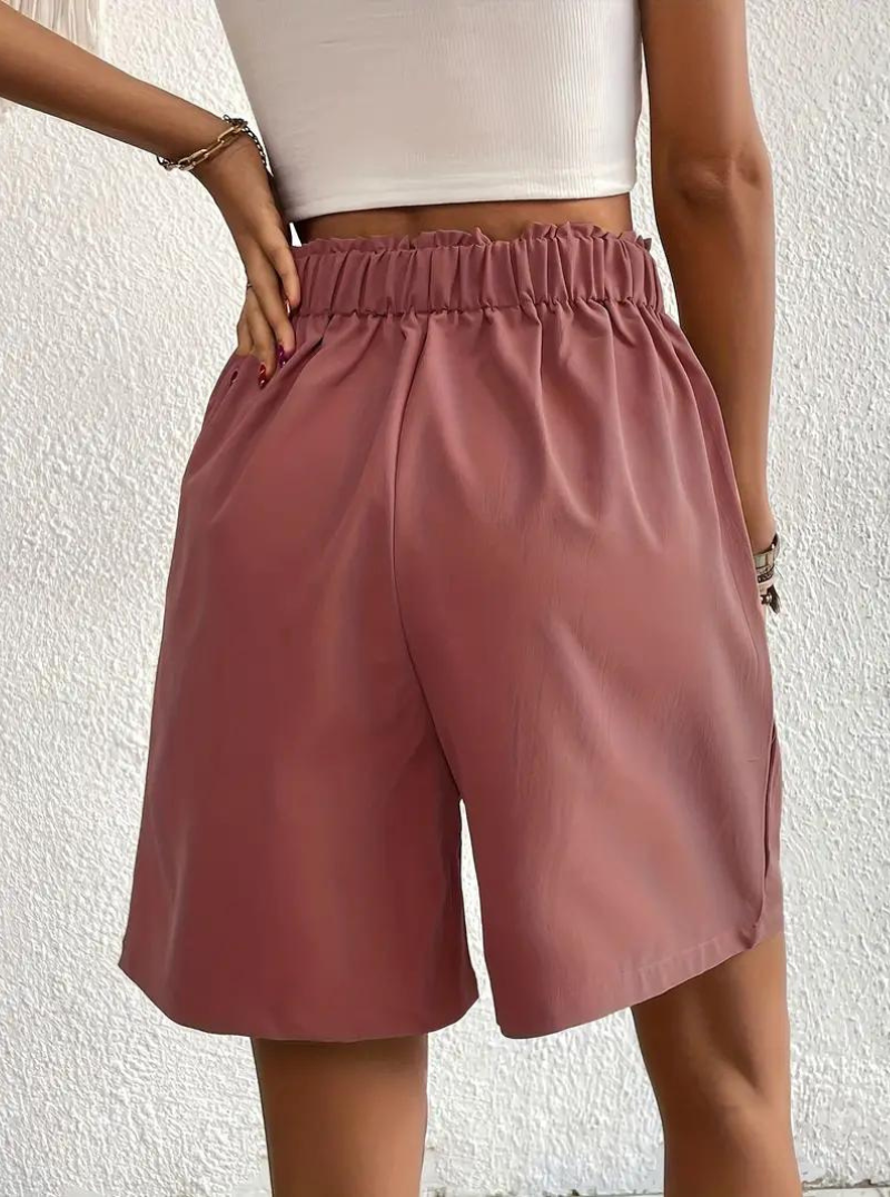 Women's High-Waist Pleated Shorts with Pockets – Versatile Style-82558-26fbb20f-9aa7-4ac1-af69-190268f7147e