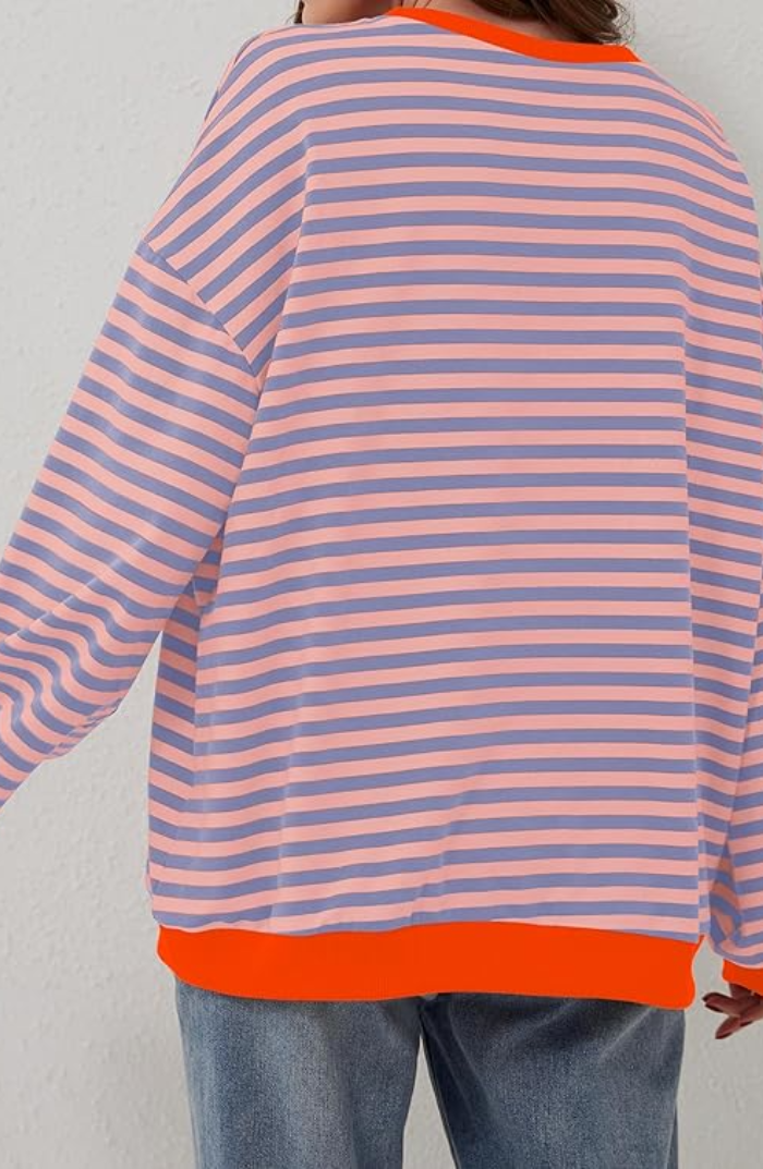 Striped Long Sleeve Top - Relaxed Fit