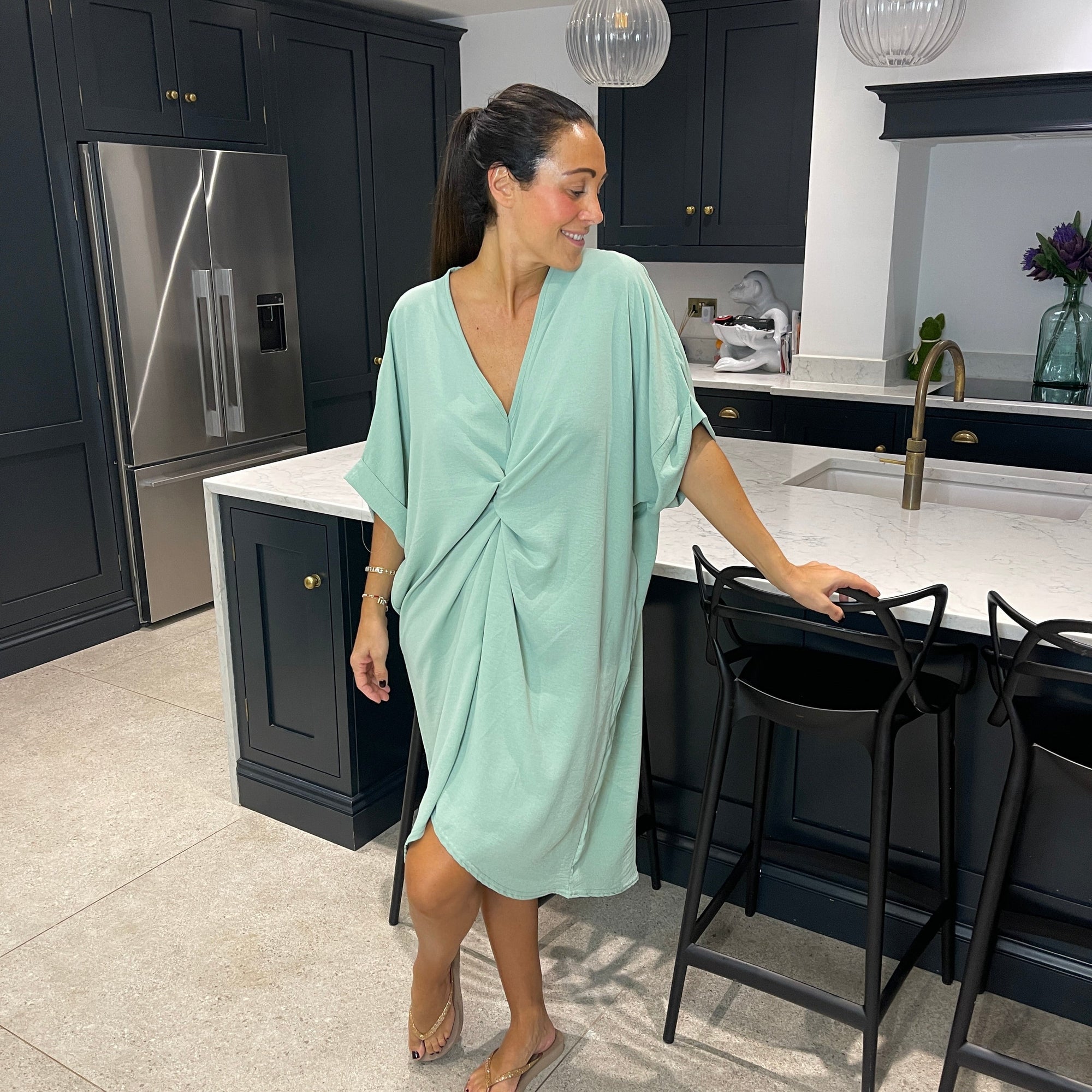 Tiffany Maxi Knot Dress - Blush Boutique Essex