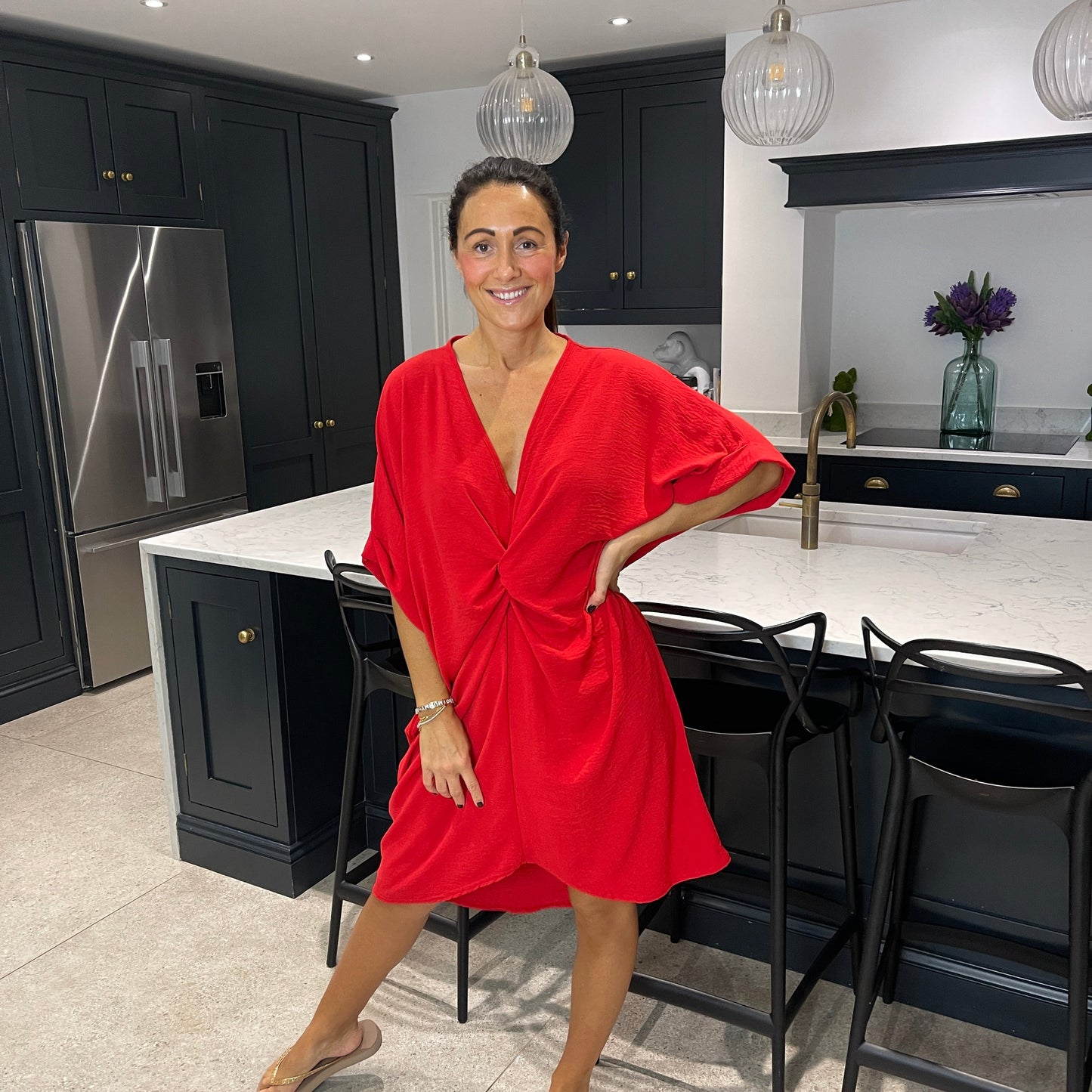 Tiffany Maxi Knot Dress - Blush Boutique Essex