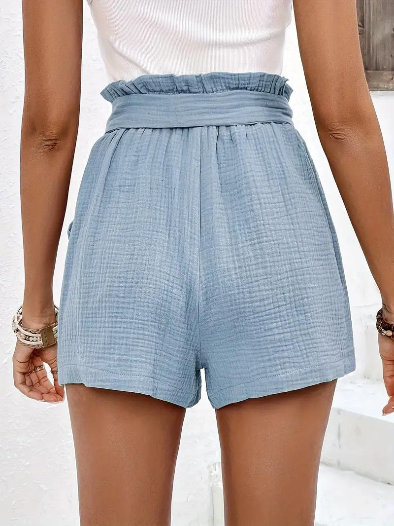 High-Waisted Relaxed Fit Belted Shorts