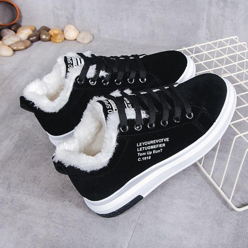 Faux Fur Lined Low-Top Sneakers