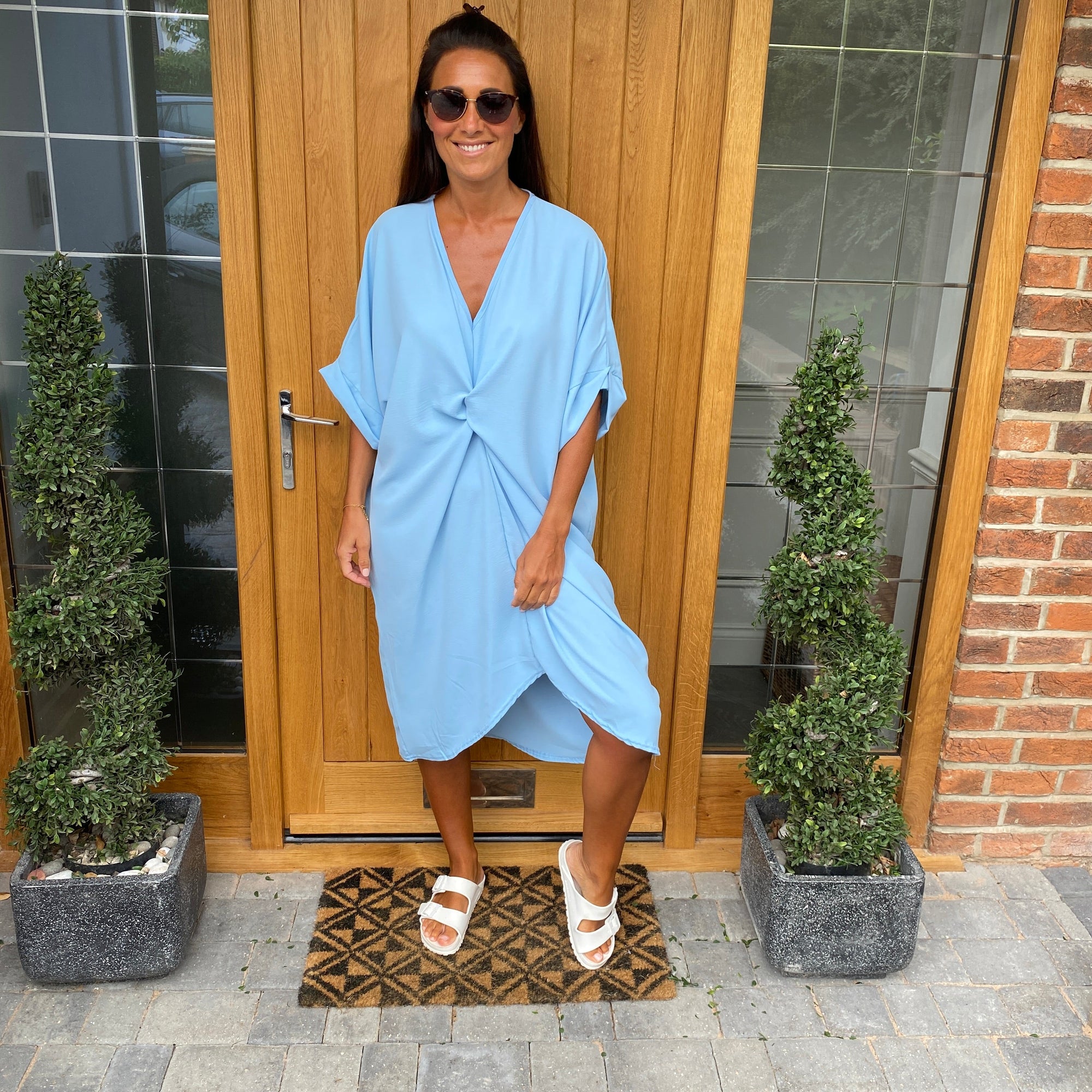 Tiffany Maxi Knot Dress - Blush Boutique Essex