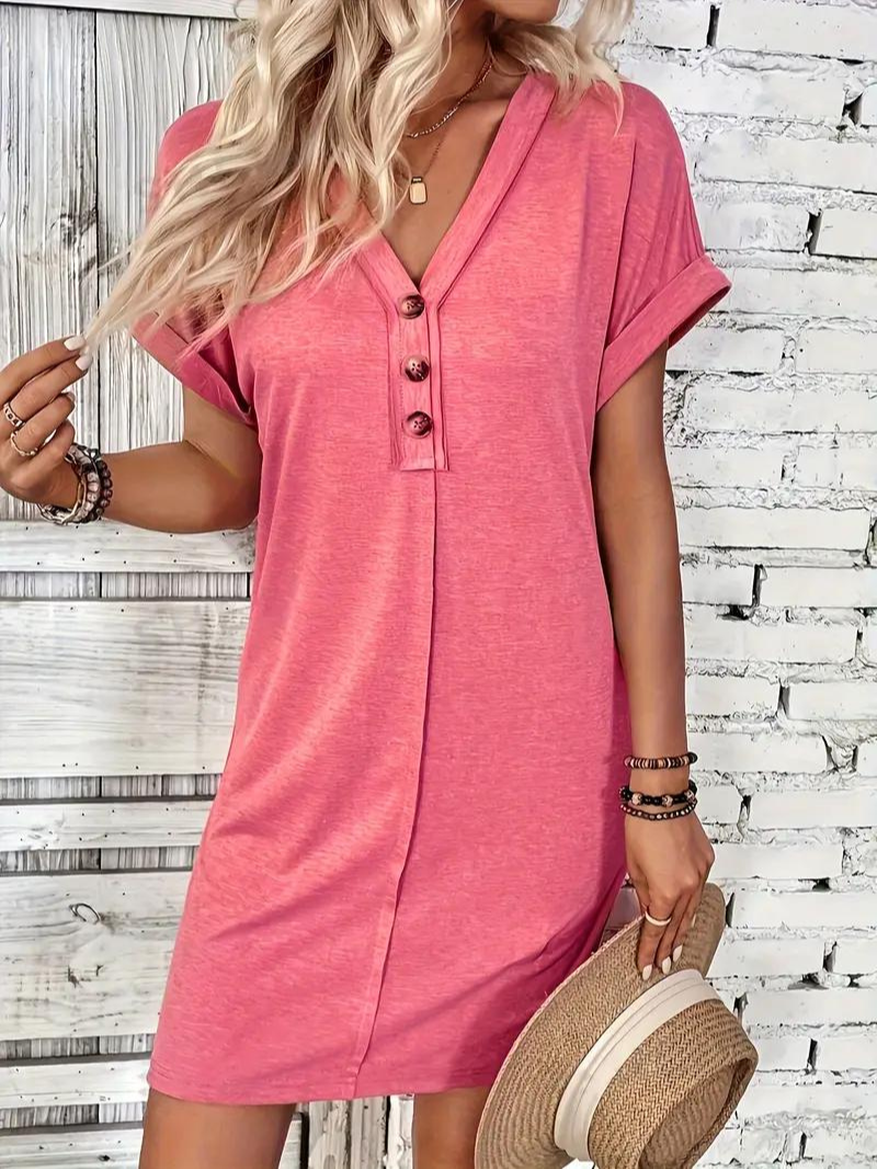 Relaxed Fit Button-Down Dress