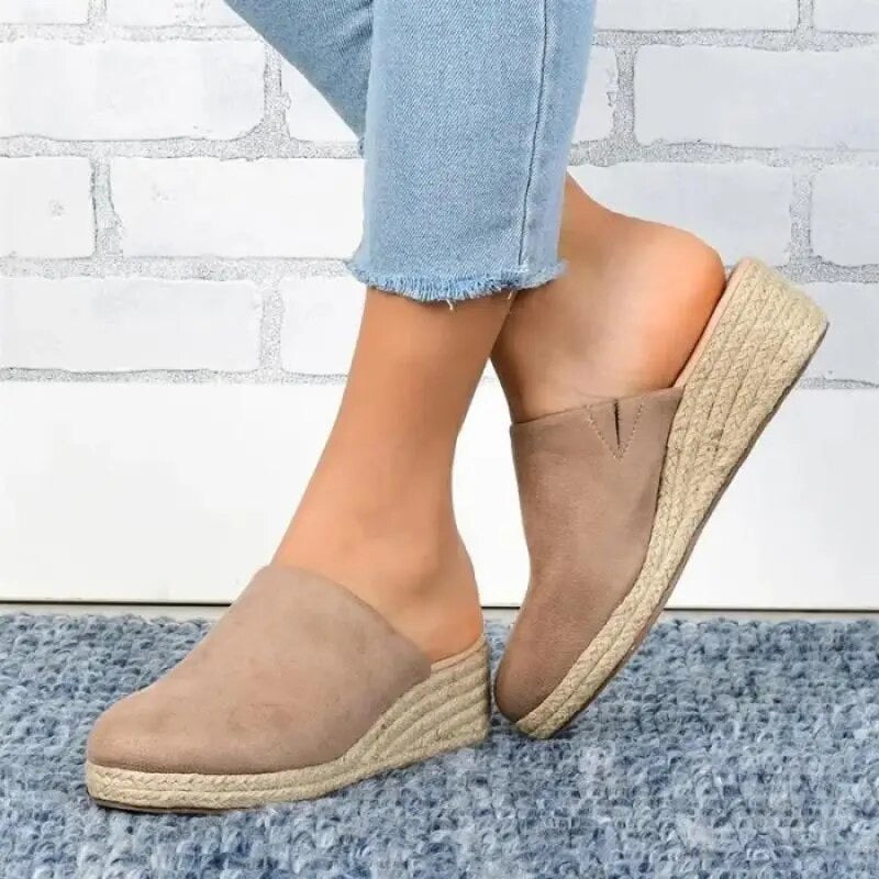 Women's Suede Slip-On Espadrille Wedge Heel Shoes-83367-458d7d17-51b8-427a-a82d-6edb5b2f5c77