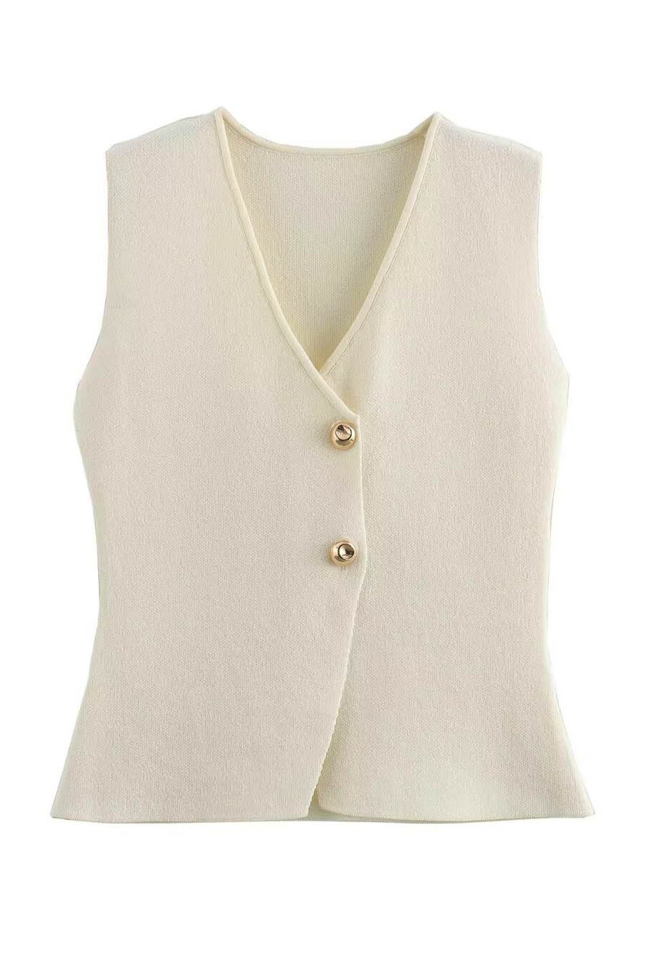 Sleeveless Vest & Pleated Skirt Set