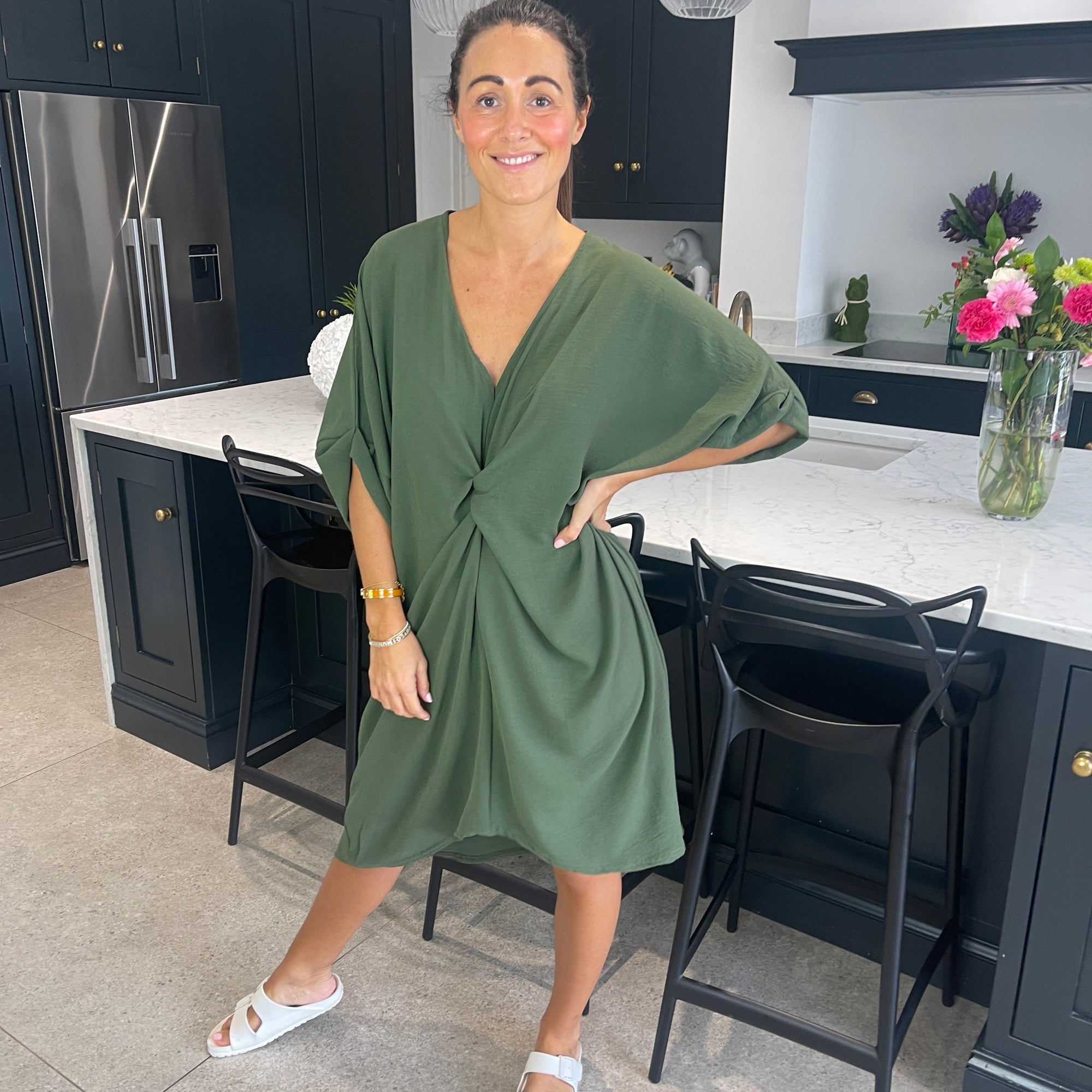 Tiffany Maxi Knot Dress - Blush Boutique Essex