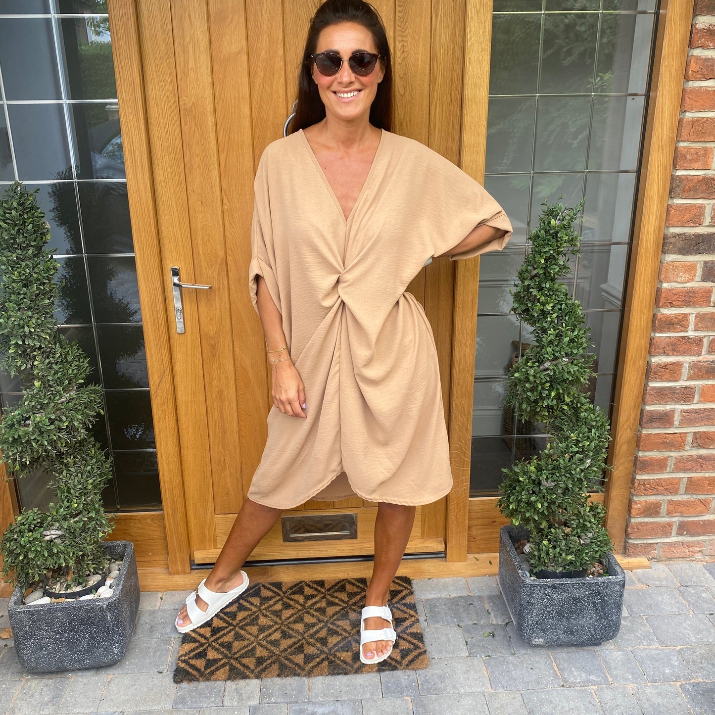 Tiffany Maxi Knot Dress - Blush Boutique Essex