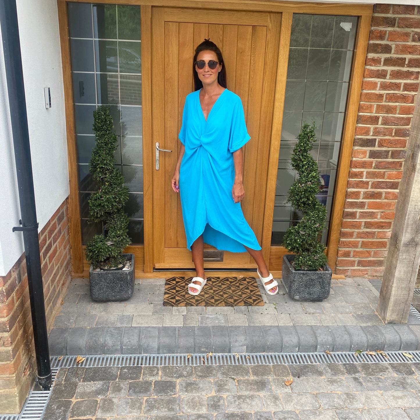 Tiffany Maxi Knot Dress - Blush Boutique Essex