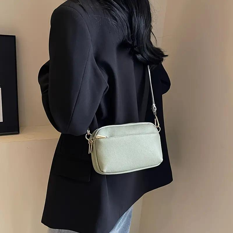 Patterned Strap Crossbody Bag with Gold Hardware