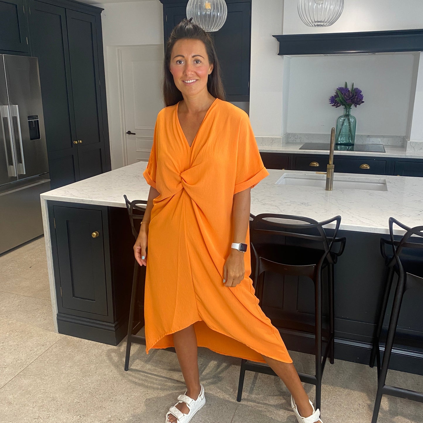 Tiffany Maxi Knot Dress - Blush Boutique Essex