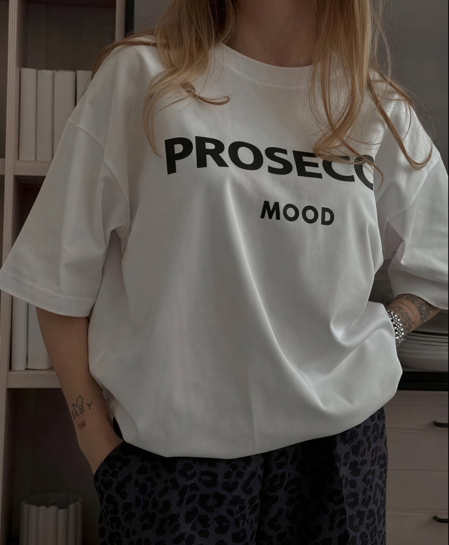 Relaxed Fit Graphic Tee - Prosecco Print