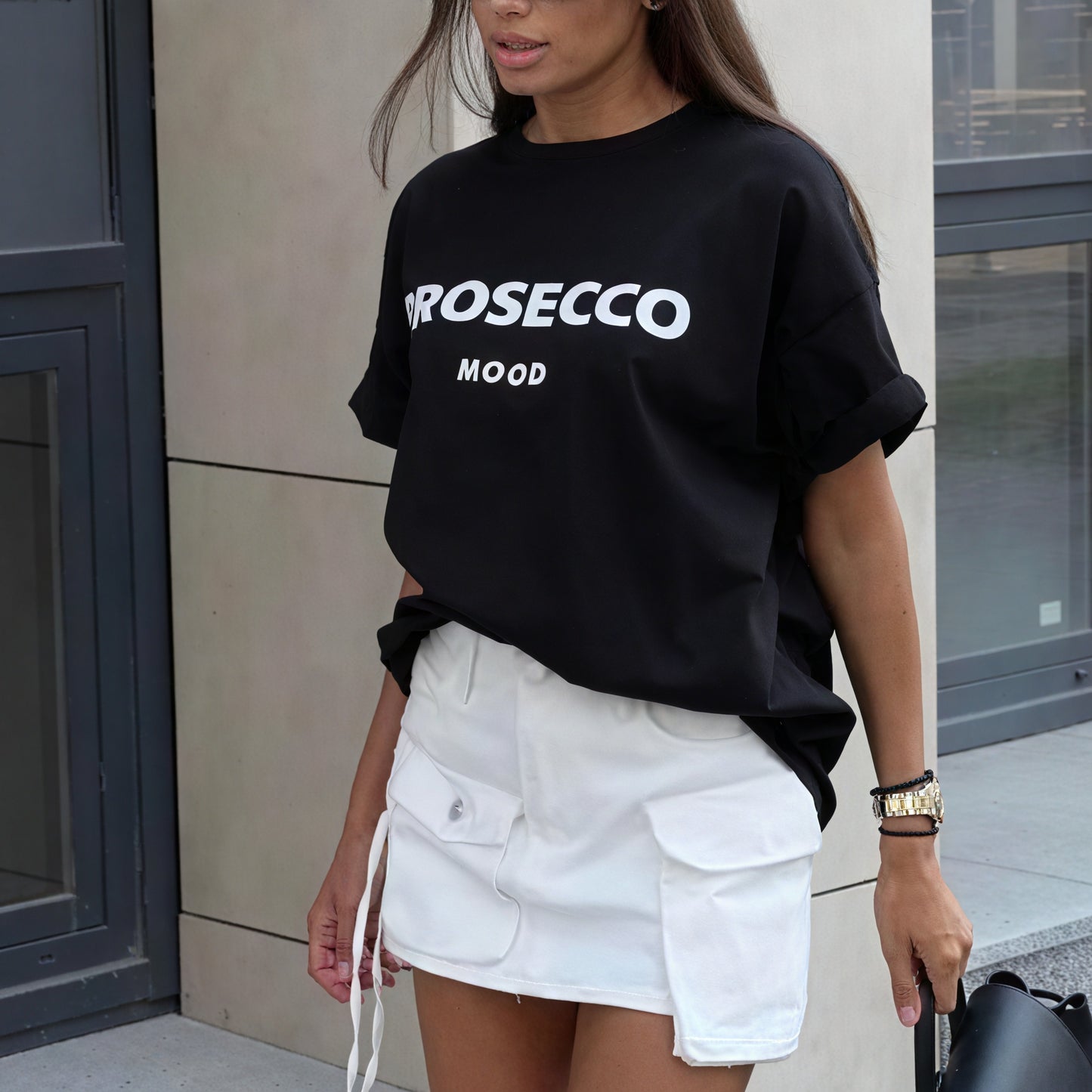 Relaxed Fit Graphic Tee - Prosecco Print