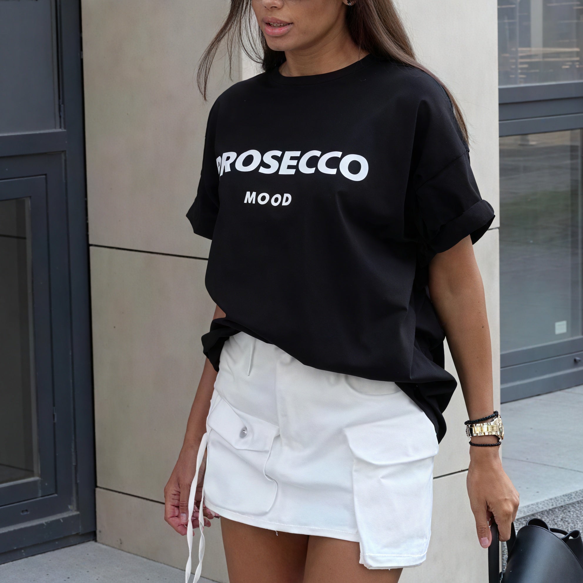 Relaxed Fit Graphic Tee - Prosecco Print