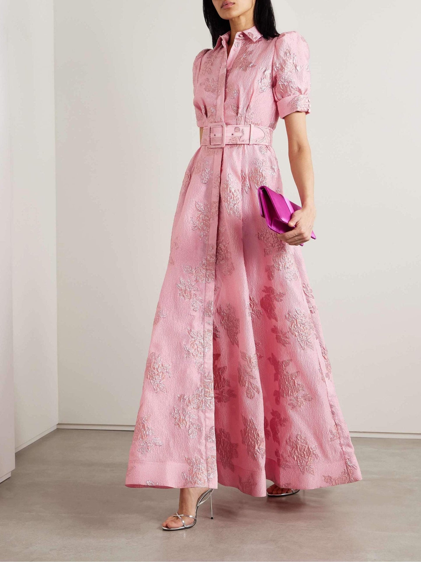 Penny | Elegant Floral Maxi Dress with Belt - Image 5