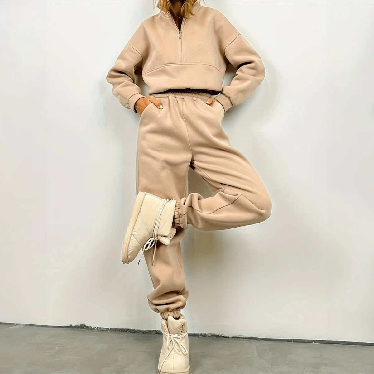 Activewear Set - Quarter Zip & Tapered Joggers