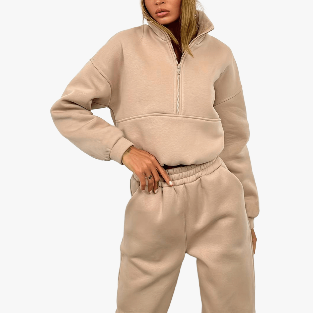 Activewear Set - Quarter Zip & Tapered Joggers