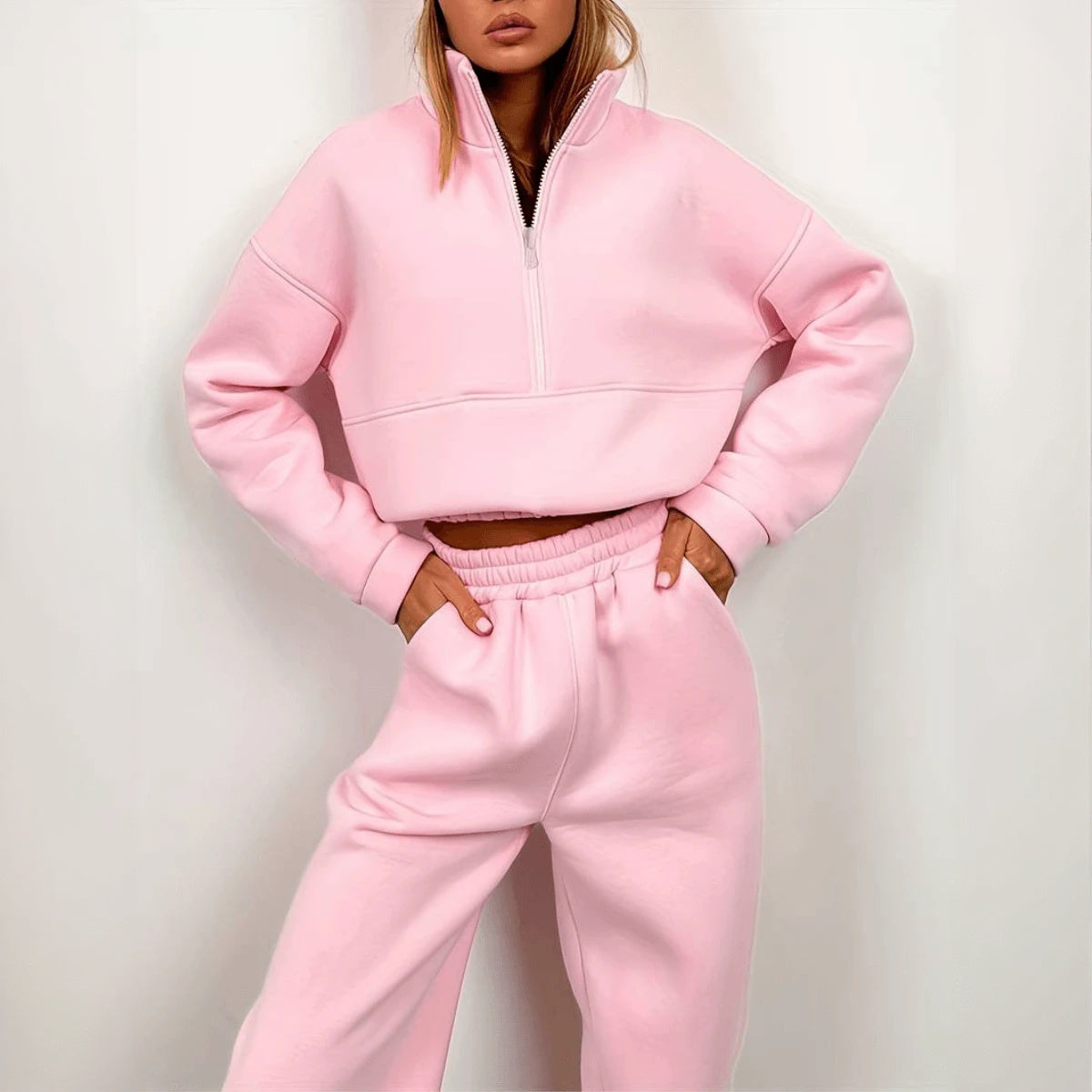 Activewear Set - Quarter Zip & Tapered Joggers