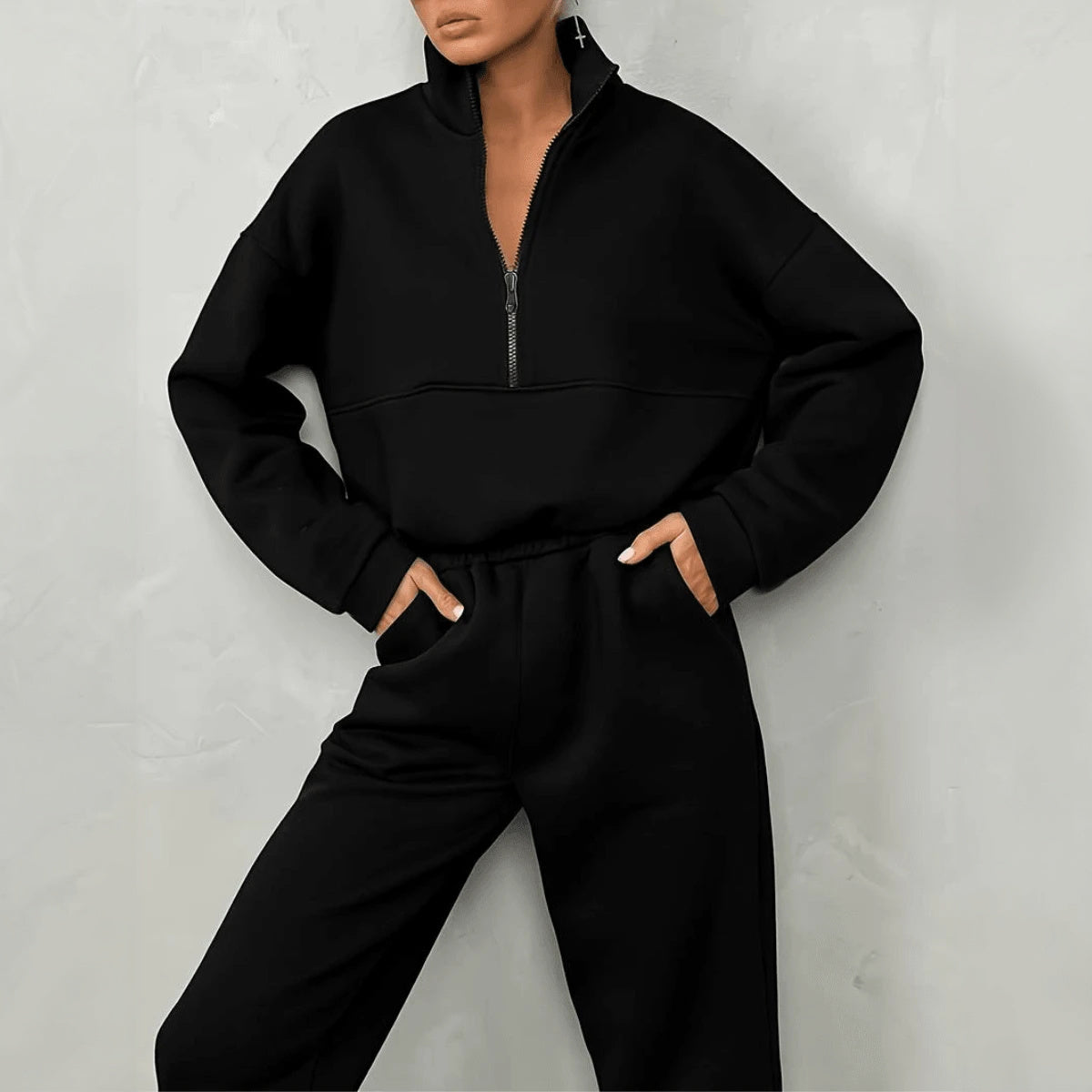 Activewear Set - Quarter Zip & Tapered Joggers