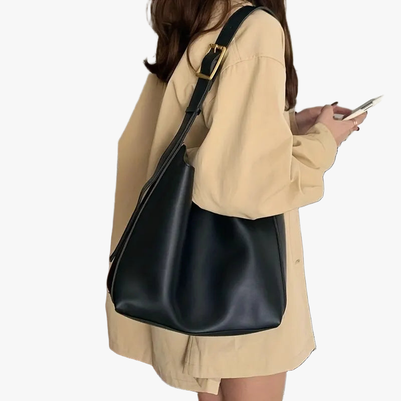 Minimalist Handbag - Slouchy Silhouette & Buckle