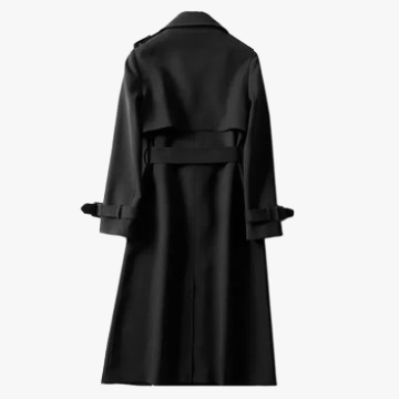 Double-Breasted Trench Coat - Belted Waist