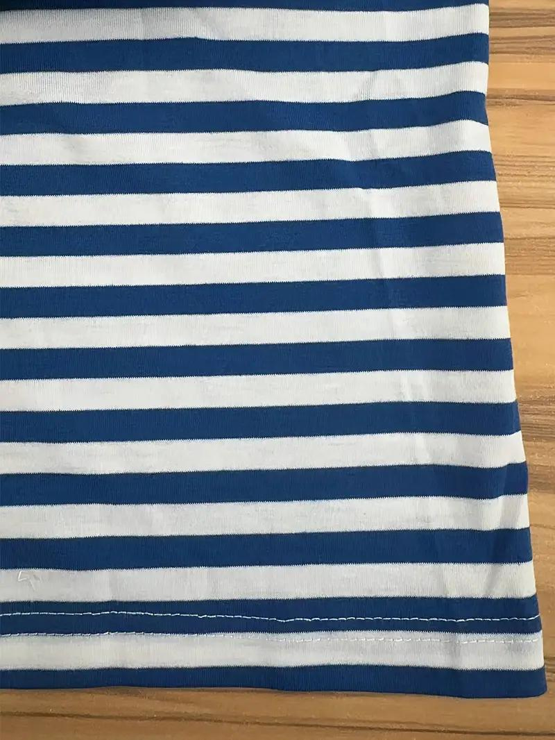 Striped A-Line Dress with Heart Detail