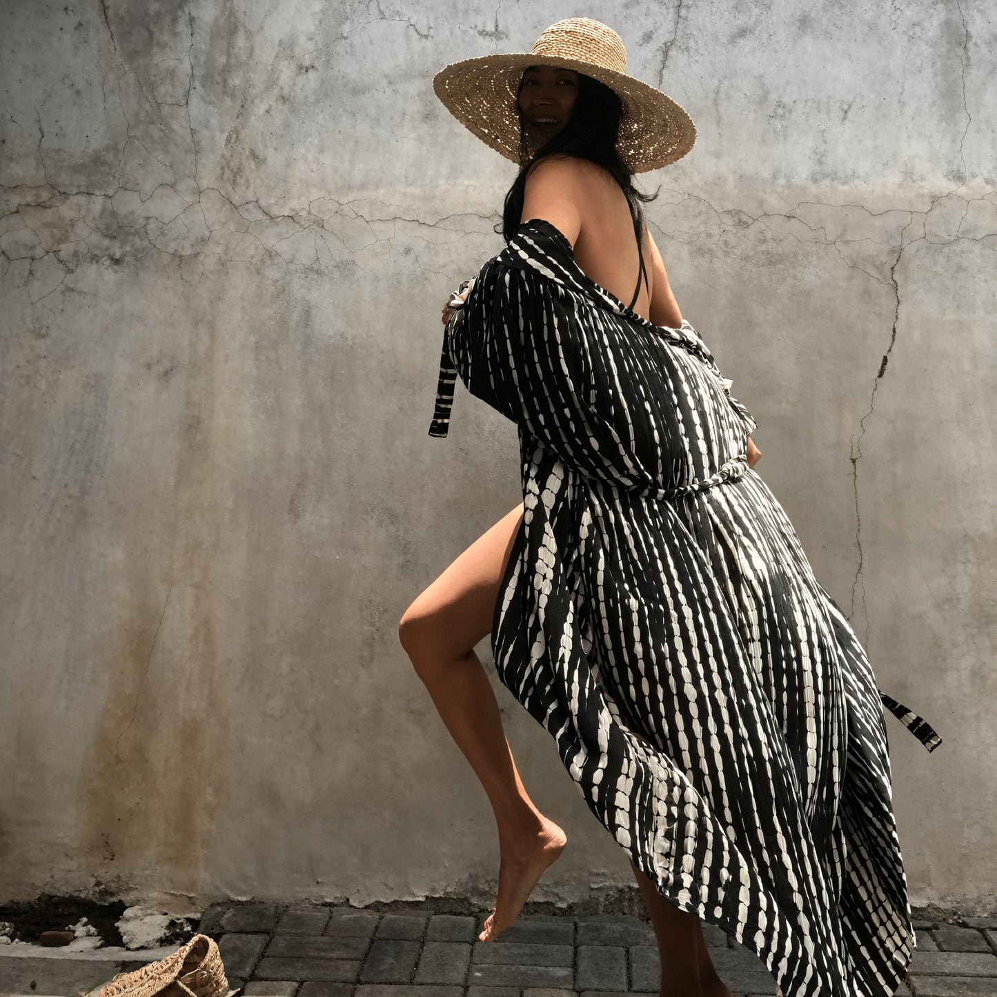 Bohemian Kimono Dress - Wide Sleeve Maxi