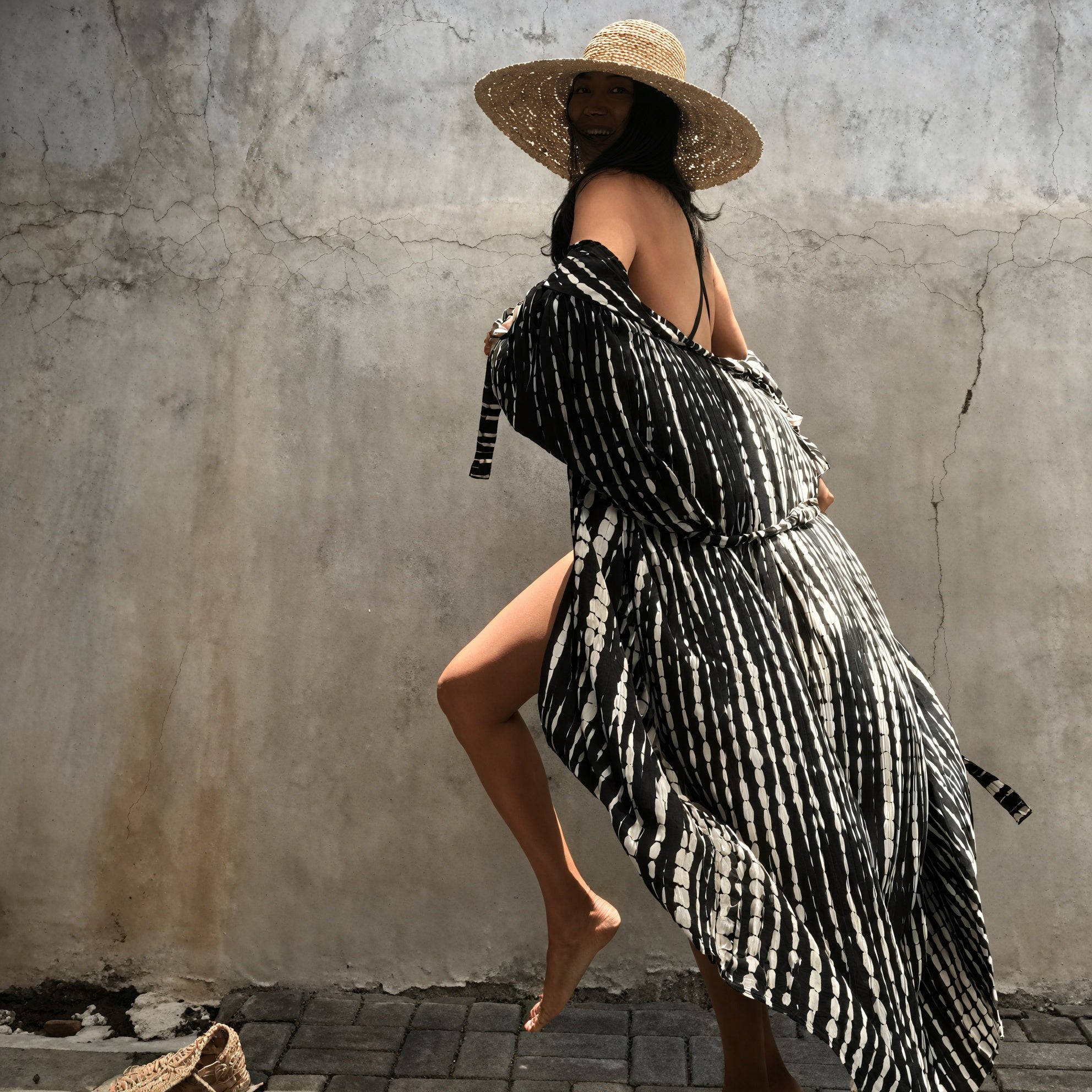 Bohemian Kimono Dress - Wide Sleeve Maxi