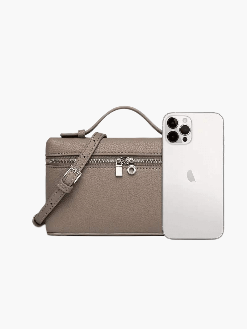 Structured Top Handle Bag - Silver Hardware