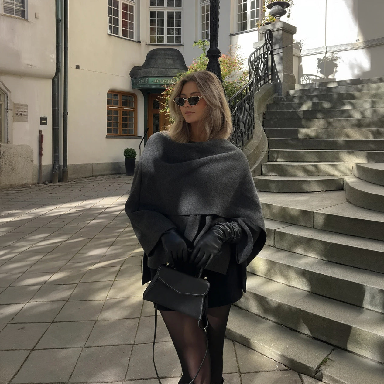 Draped Collar Coat - Tailored Fit Outerwear