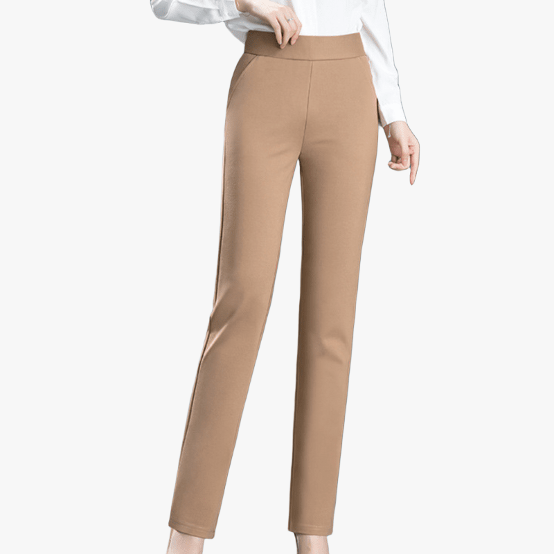 Tailored Chino Pants - High-Waisted Straight Leg