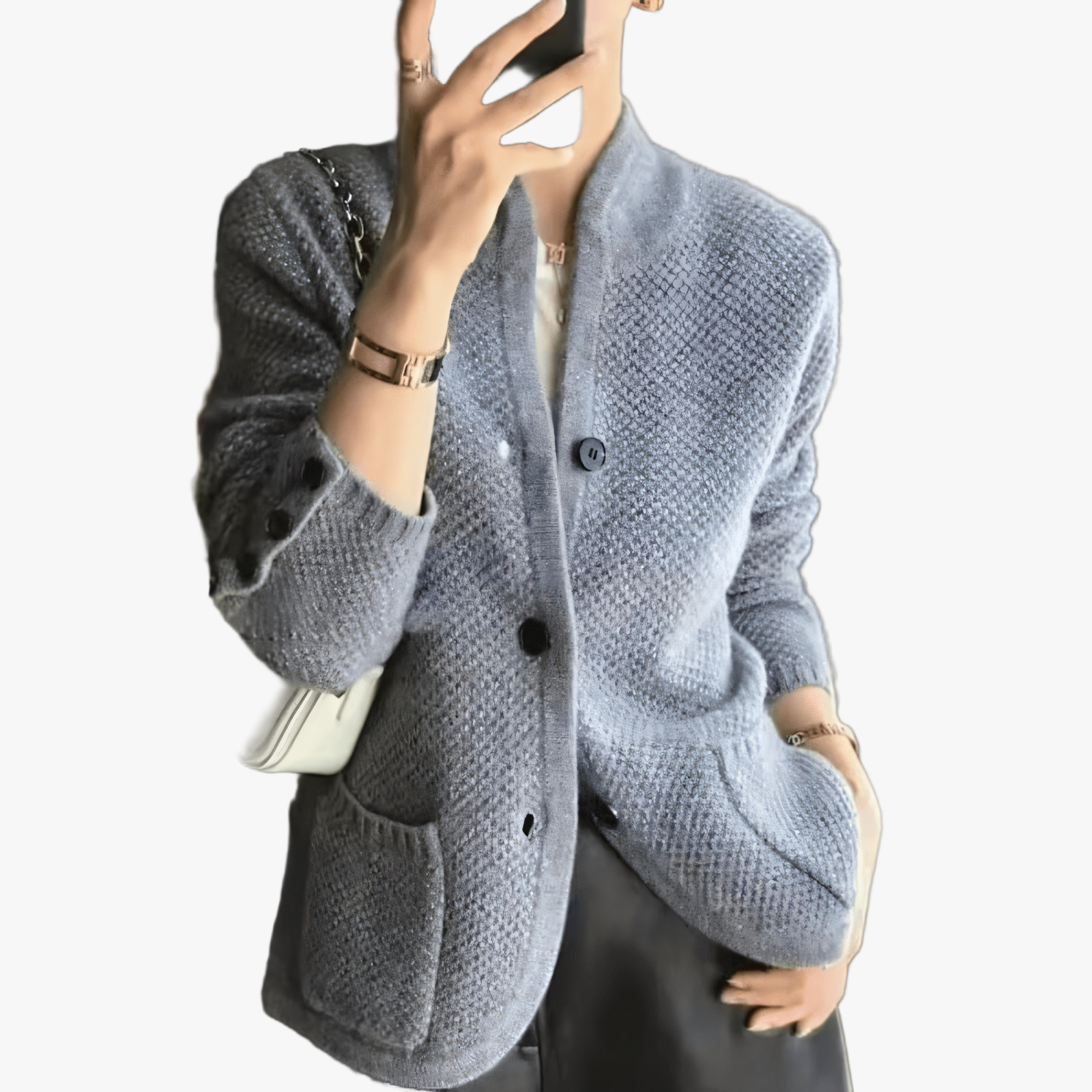 Chic Shawl Collar Outerwear