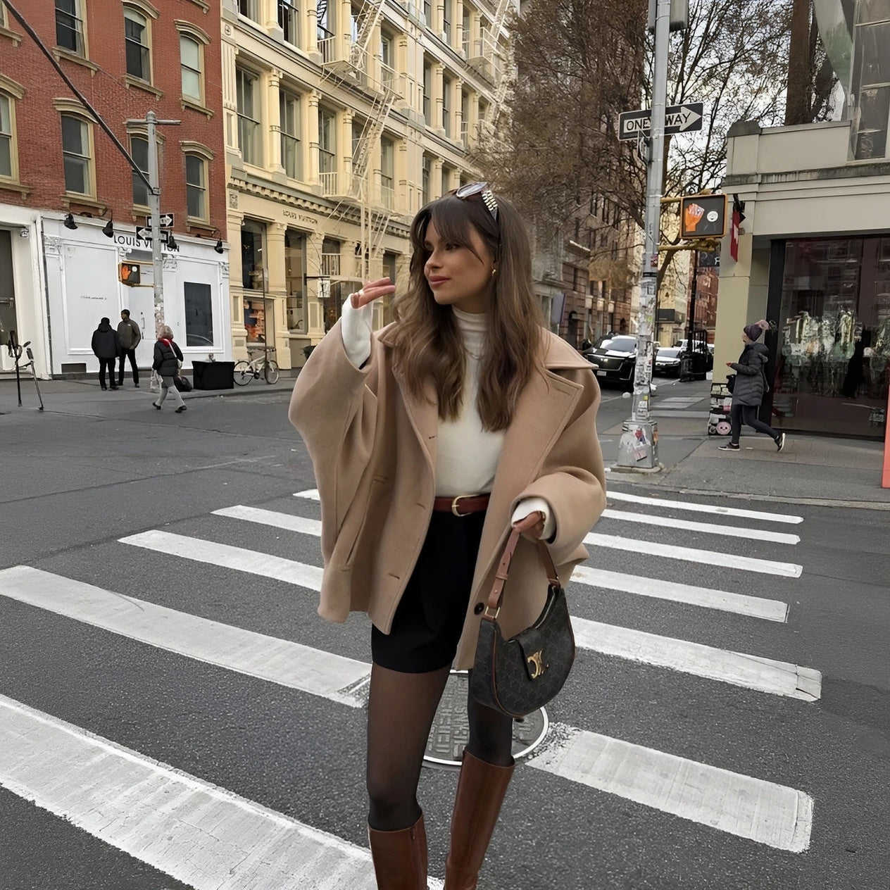 Wool Coat - Oversized Fit, Button Front