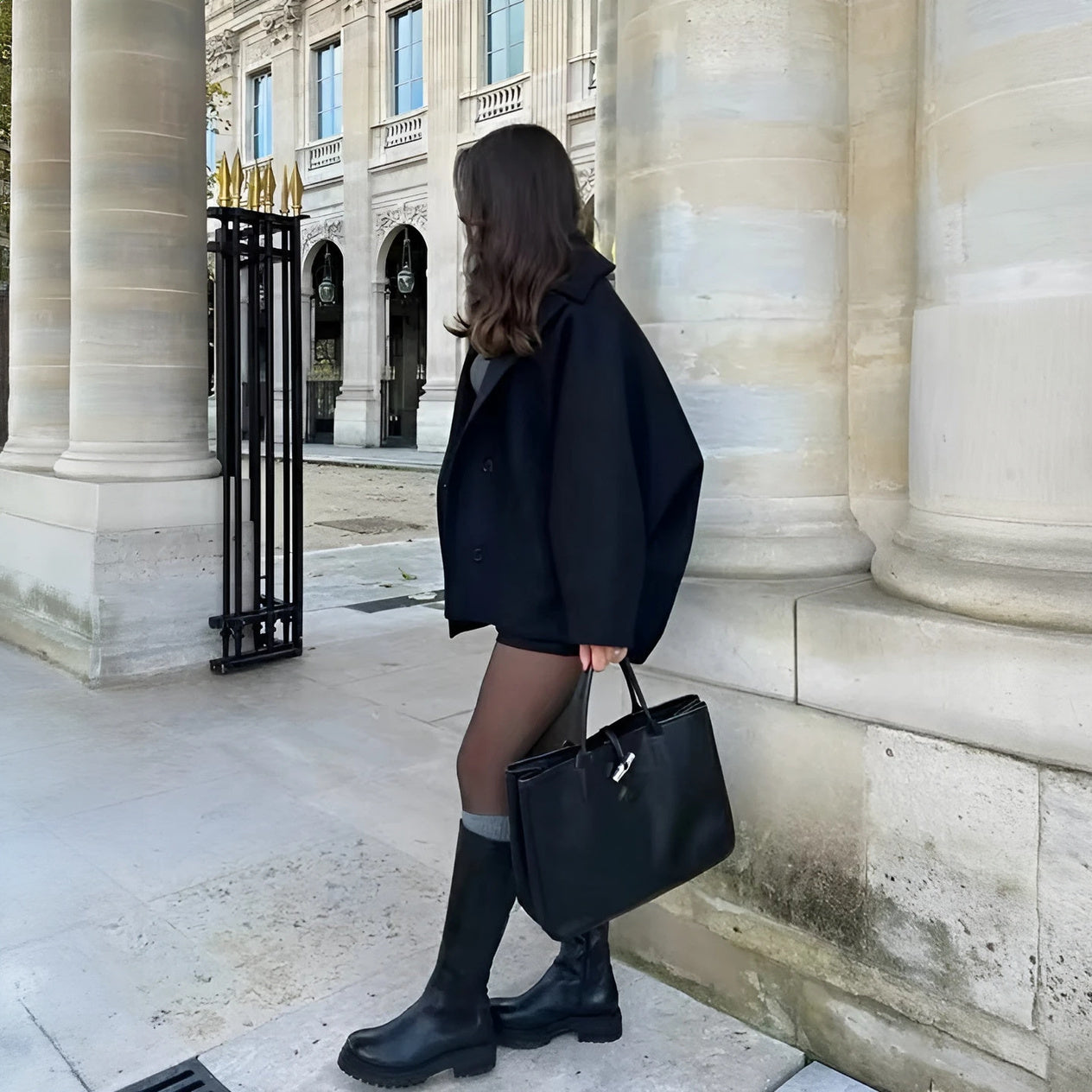 Wool Coat - Oversized Fit, Button Front