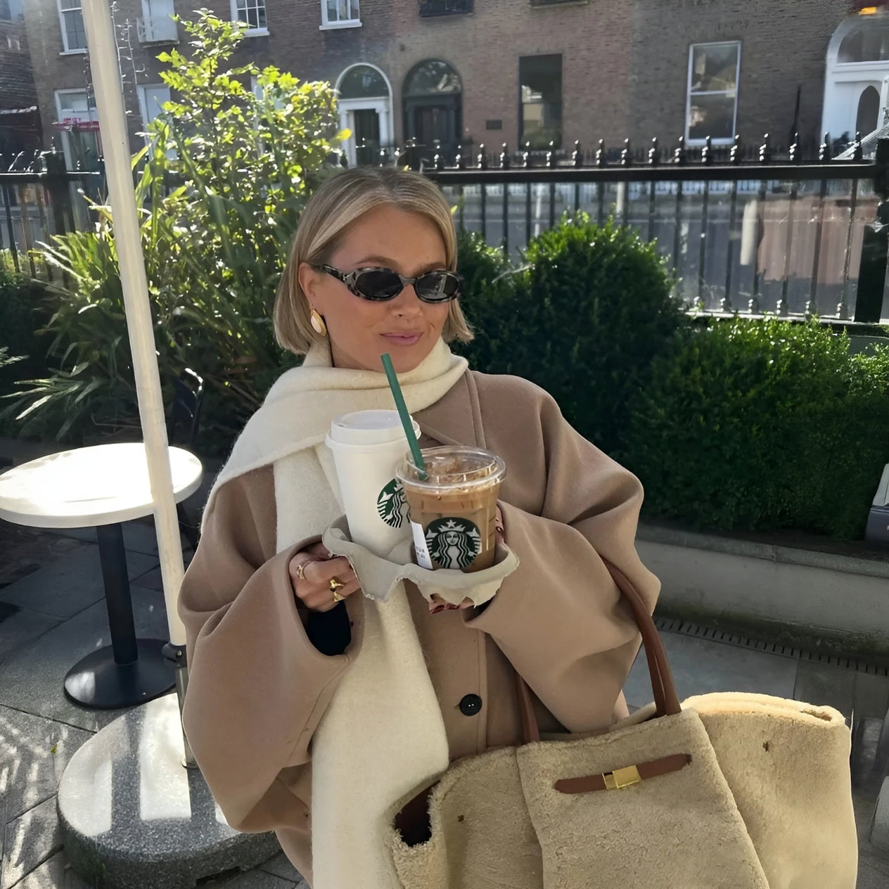 Wool Coat - Oversized Fit, Button Front