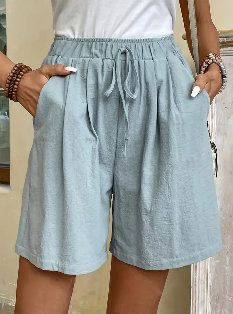 High-Waisted Relaxed Fit Shorts