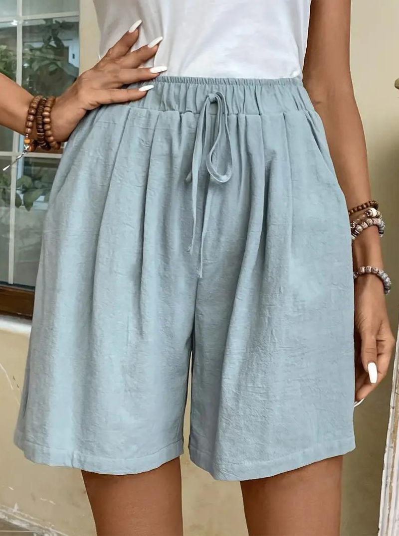 High-Waisted Relaxed Fit Shorts