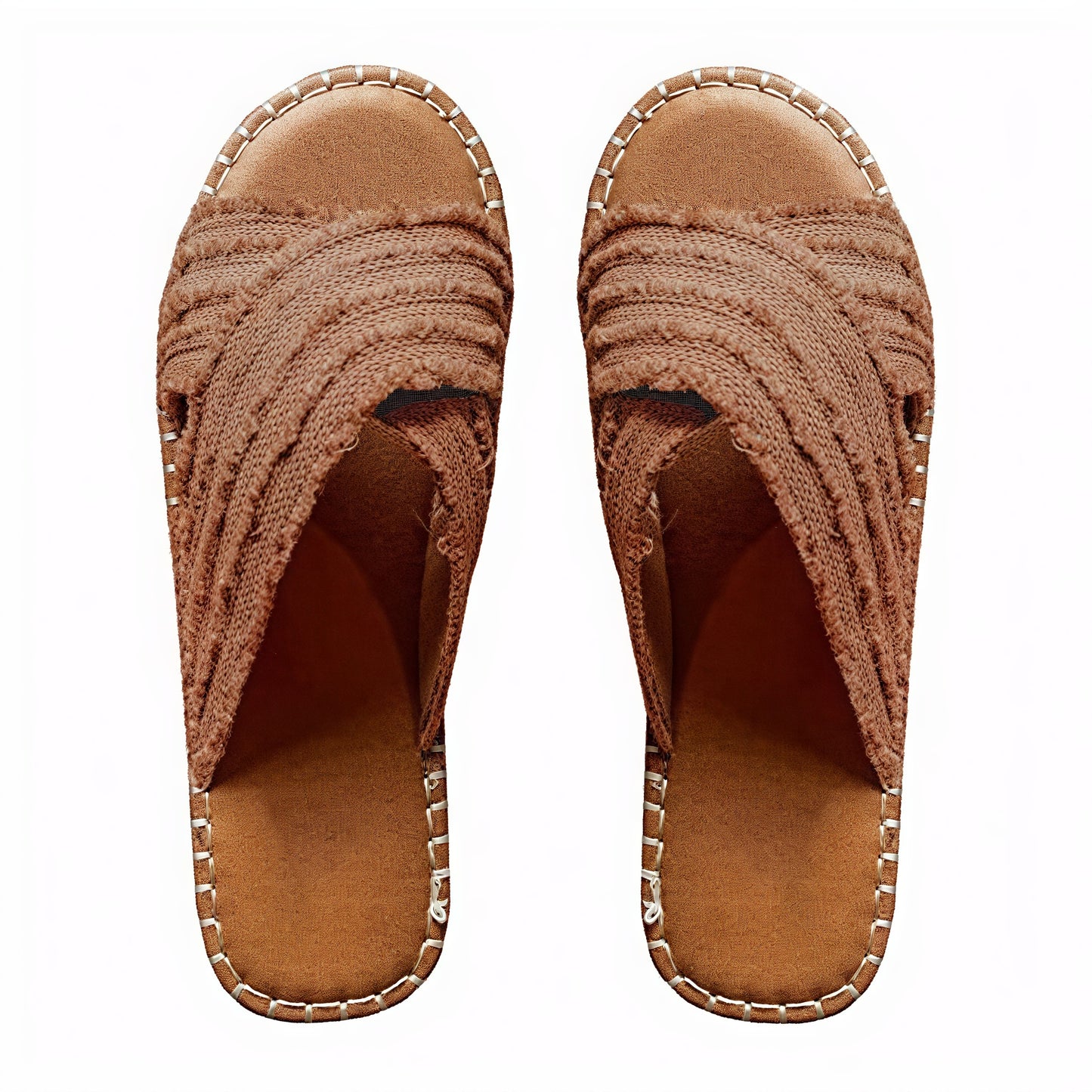 Women's Casual Sandals – Textile Cross-Strap, Rope Sole Design-72720-1b4a31a5-5e70-4886-99f5-78156a299537