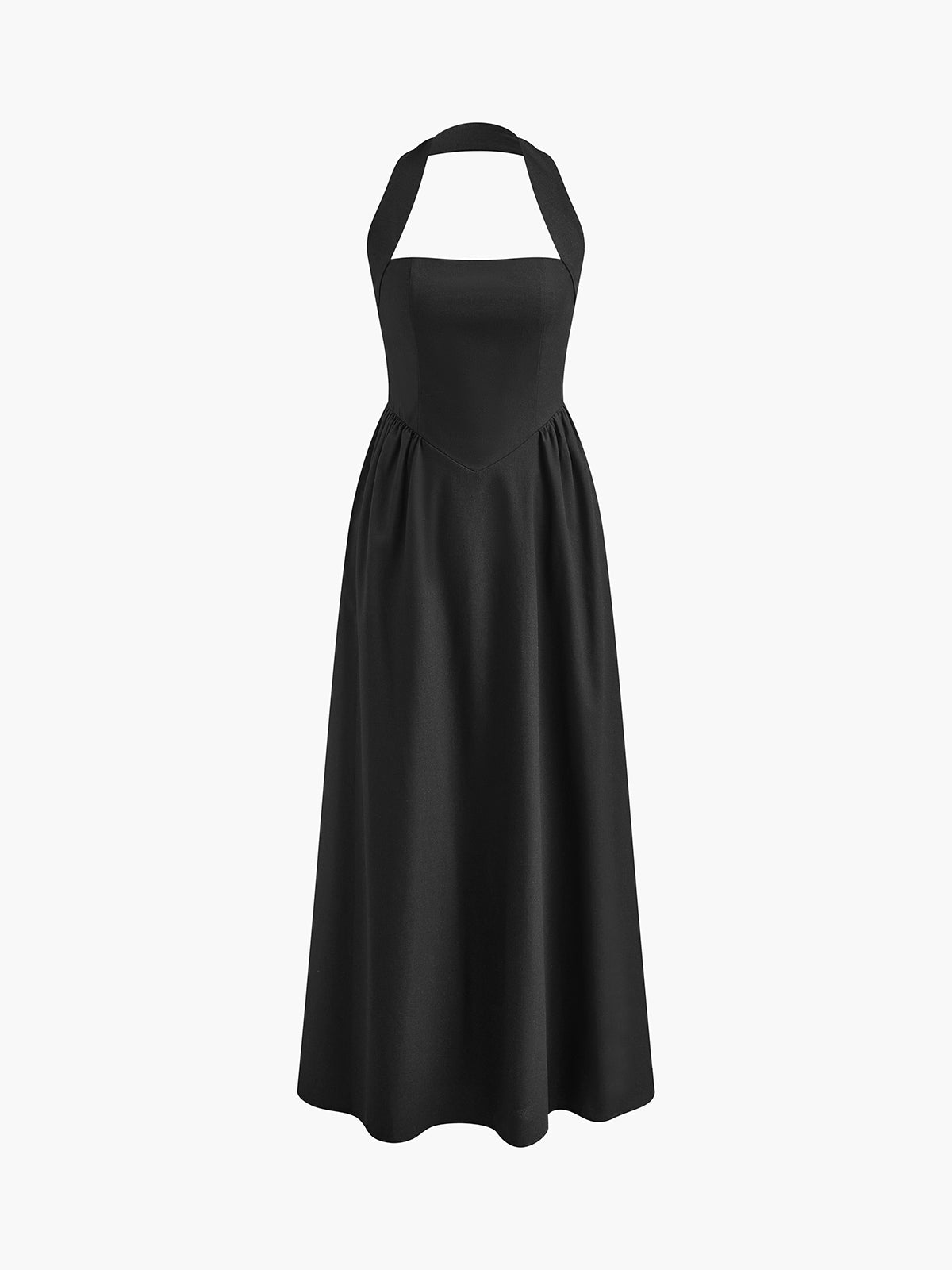 Halter Neck A-Line Midi Cocktail Dress