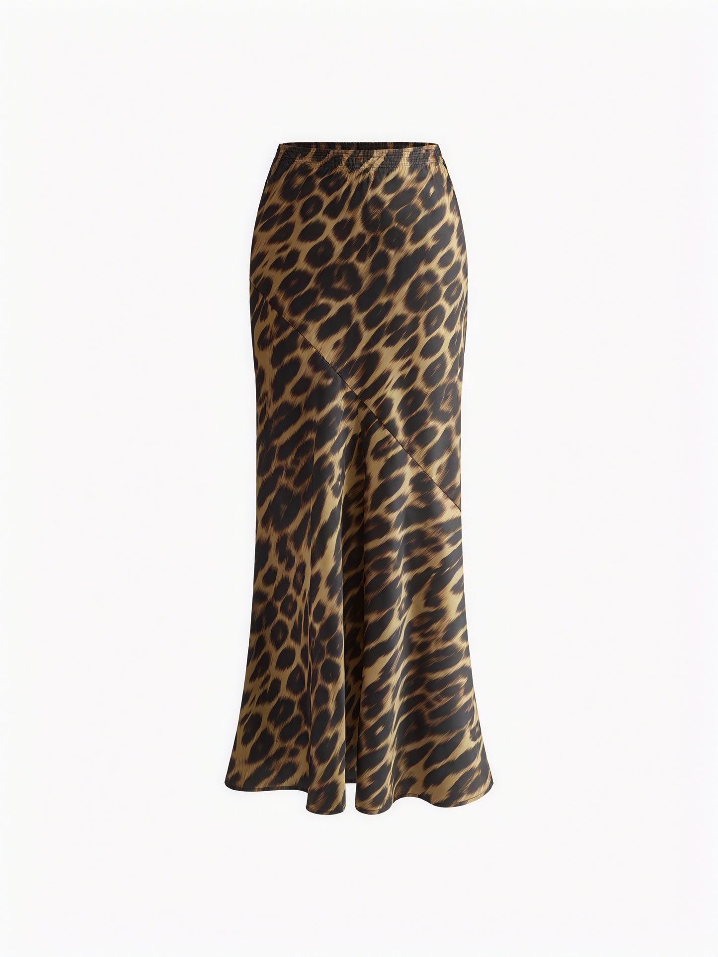 Leopard Print Maxi Skirt - High-Waisted