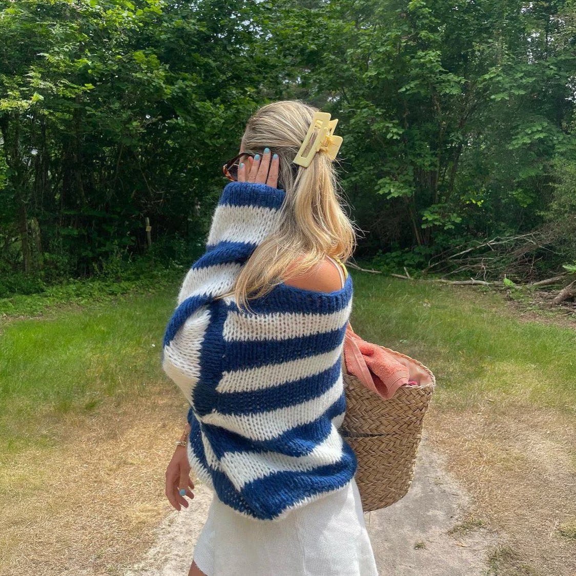 Striped Oversized Chunky Knit Sweater