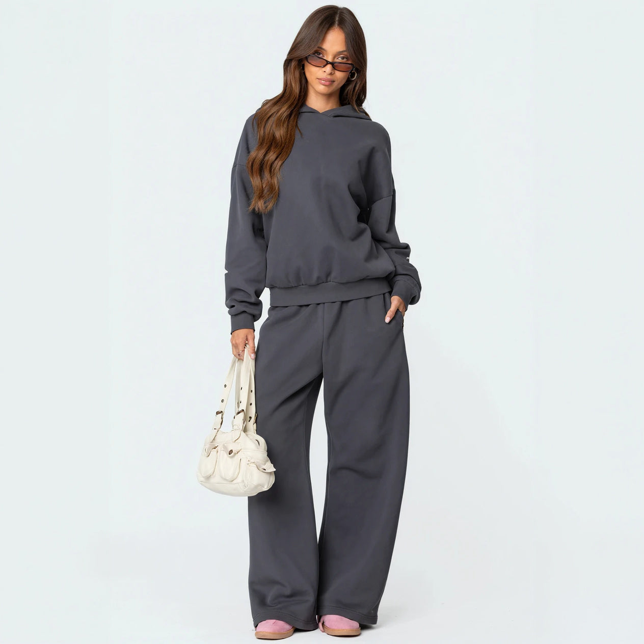 Relaxed Fit Activewear Set - Hoodie & Sweatpants