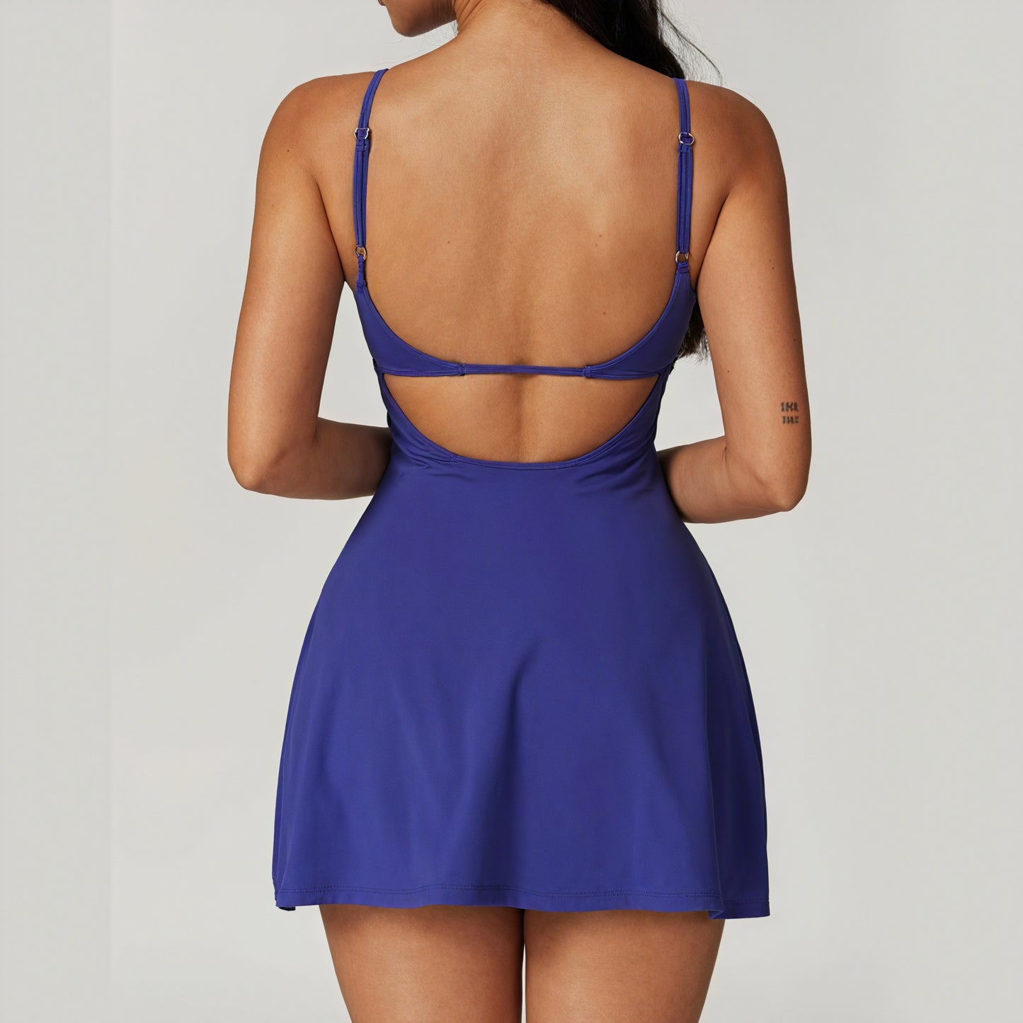 A-Line Dress with Built-In Shorts & Slit